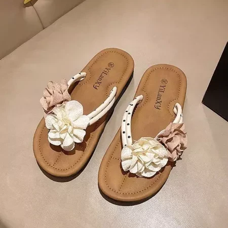 Dép Tông Nữ Đế Phẳng Đi Biển Dáng Đẹp-Dép Kẹp Nữ Mùa Hè Thoáng Khí