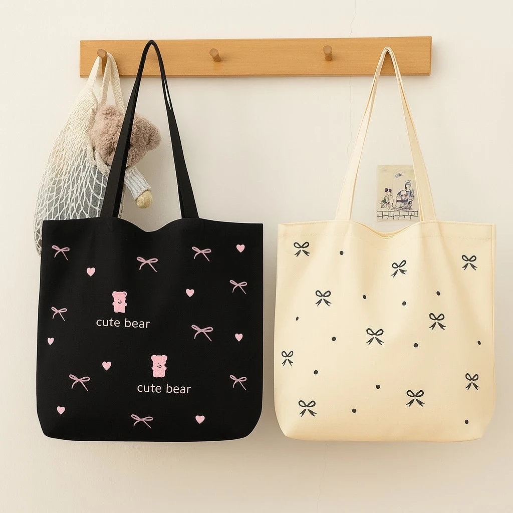 Túi vải có khóa kéo miệng , túi vải đeo vai có ngăn phụ bên trong đựng laptop 15inch sách vở đi học